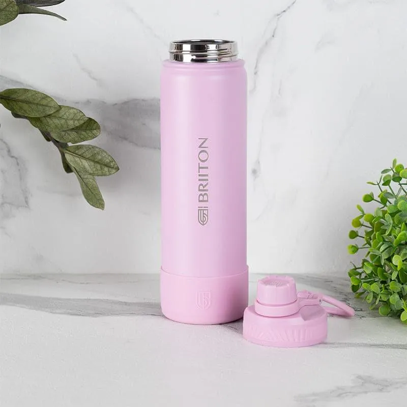 Quench Pal Hot & Cold Thermos Water Bottle (Purple & Pink, 750 mL Each) - Set Of Two media 3