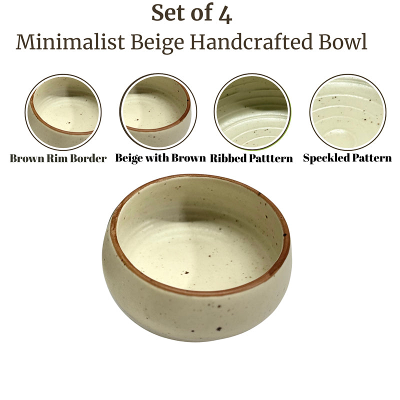 Cera Specks Snack Bowl (White/150 mL Each) - Set Of Four image 3