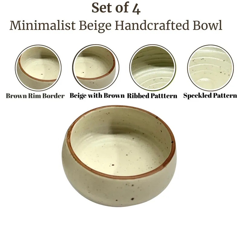 Cera Specks Snack Bowl (White/150 mL Each) - Set Of Four media 3
