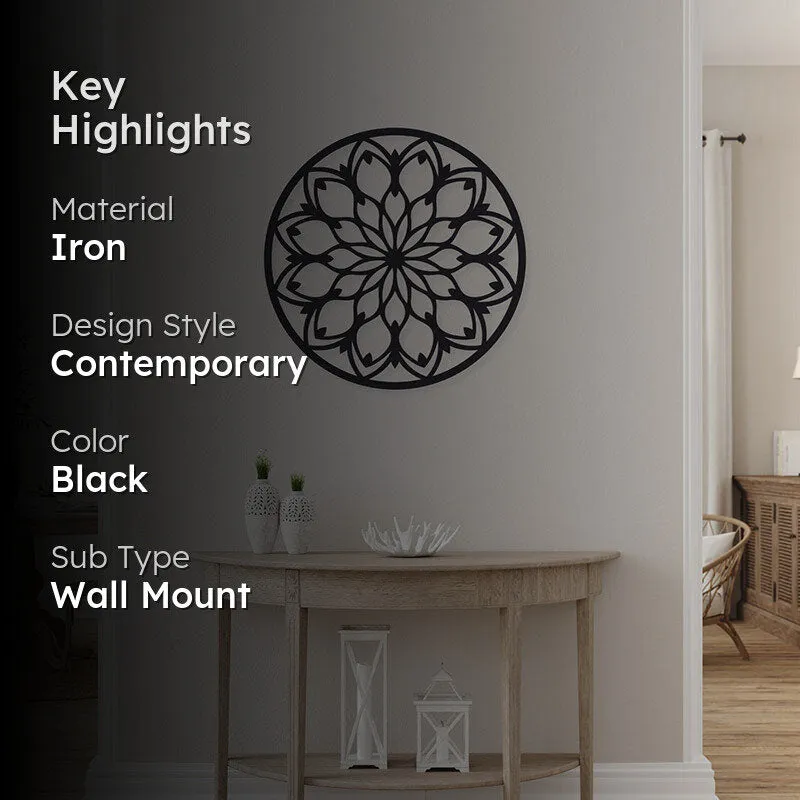 Neso Mandala Black Iron Wall Accent media 2