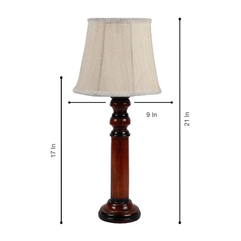 Roda Cassini Fabric Table Lamp - White,Brown media 6