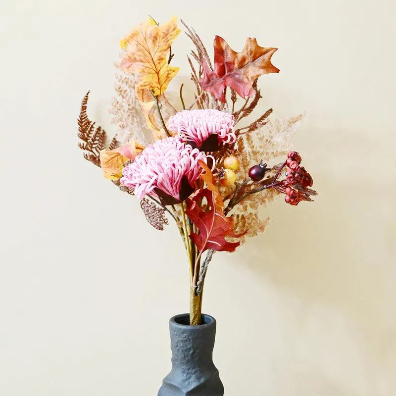 Artificial Dahlia Flower Bunch - Pink media 1