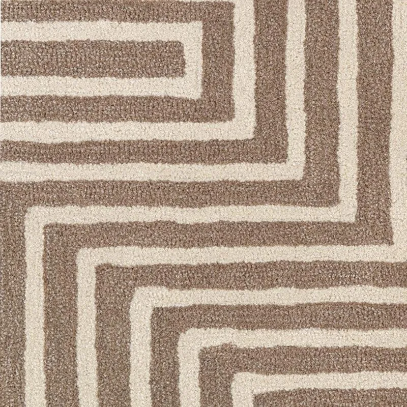 Denethor Hand Tufted Geometric Wool & Nylon Carpet - Grey media 4