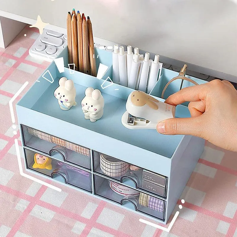 Cubby Buddy Plastic Stationery Organiser - Blue media 4