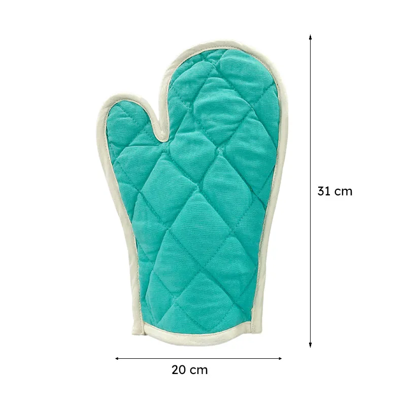 Swayam Teplo Kitchen Gloves (Turquoise & Yellow) - Set Of Two media 7