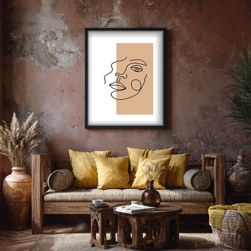 Bold Contours Canvas Wall Painting With Black Frame media 7