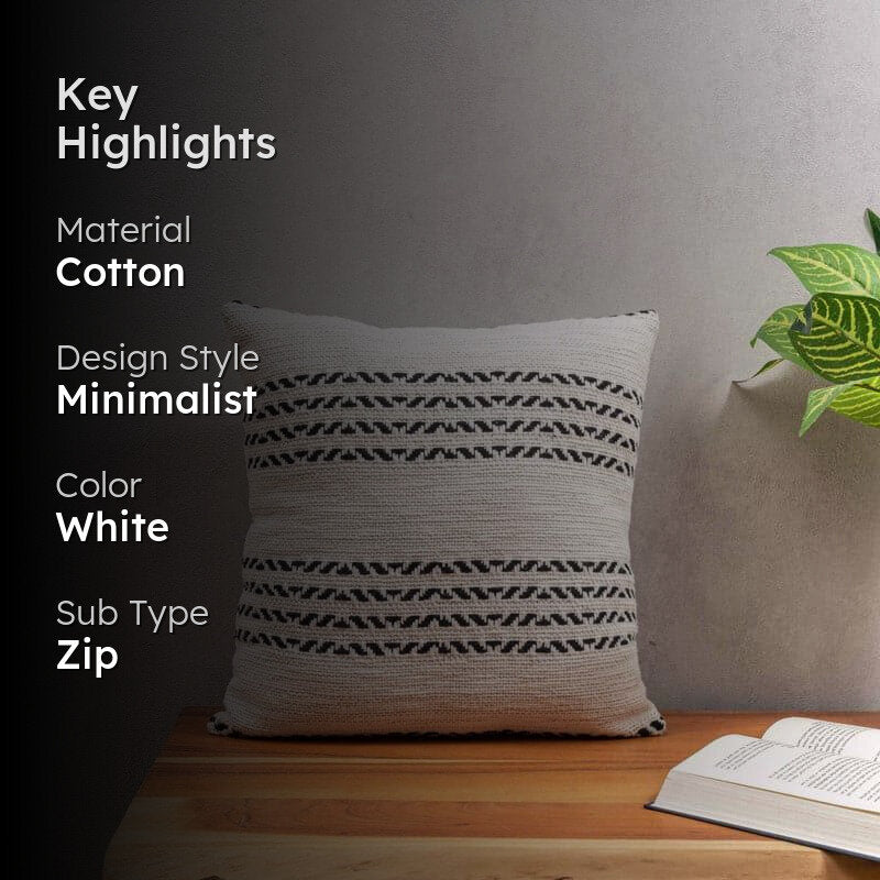 Thinko Stripe Embroidered Cushion Cover media 2