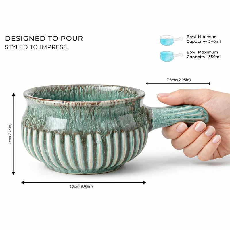 Dineva Ceramic Serving Platter (Green) - Two Piece Set media 11