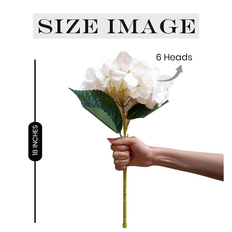 Blossom Hydrangia Artificial Flower - White media 7