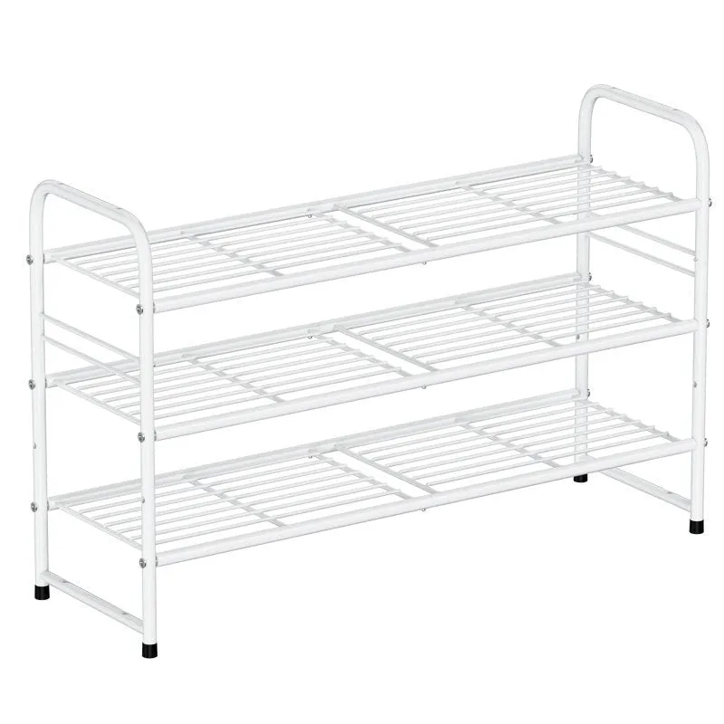 Neat Metal Shoe Rack - White media 5
