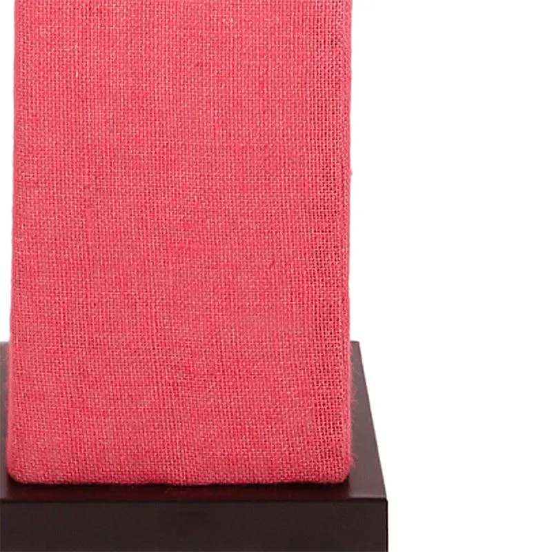 Abita Wooden Tower Floor Lamp With Jute Shade - Pink media 3