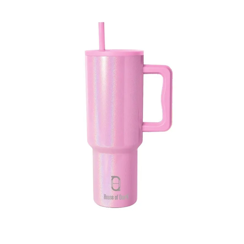 Iridescent Stainless Steel Tumbler (1200 ML) - Light Pink media 3