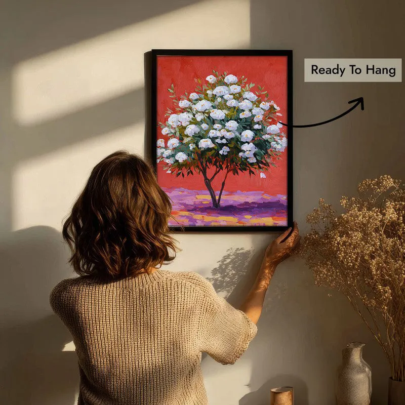 The Silent Orchard Canvas Wall Painting - Black Frame media 7