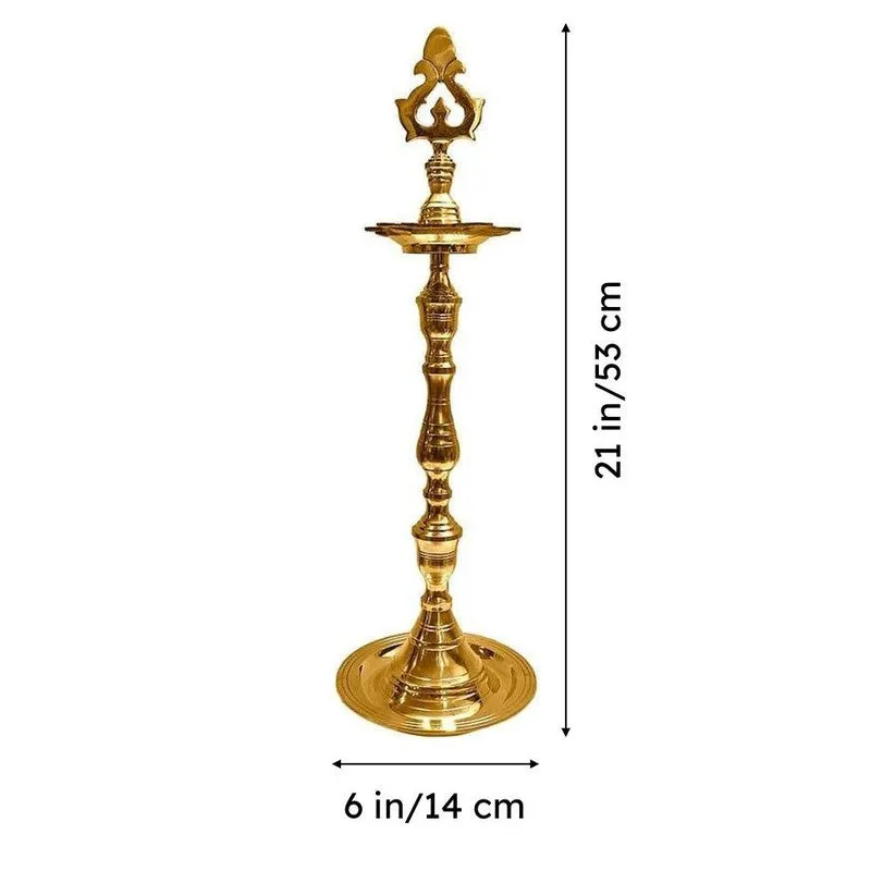 Vibha Brass Lamp - Small media 5
