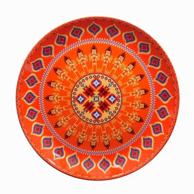 Ikkat Patterned Decorative Plate media 6