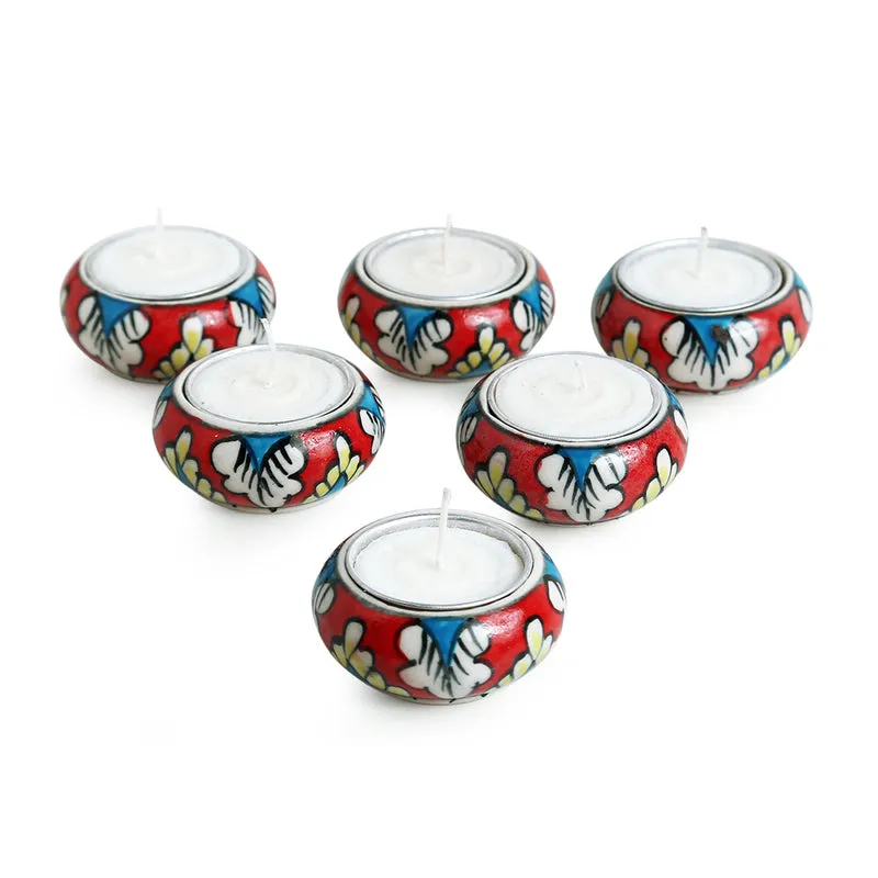 Mughal Shimmer Tealight Candle Holder - Set Of Six media 3