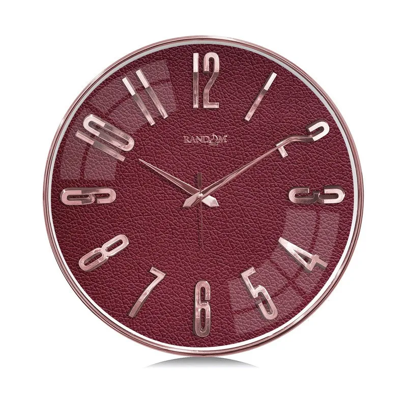 Elite Numeric Plastic Wall Clock - Red & Rose Gold media 3