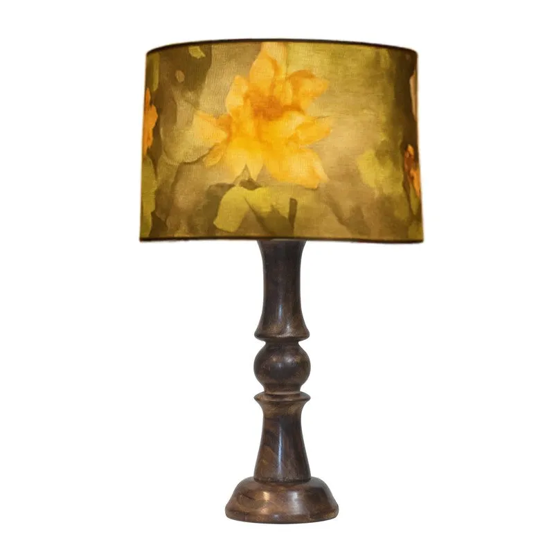 FloralBloom Wooden Table Lamp media 5