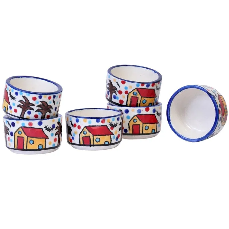 Bowlisse Ceramic Dip Bowls (Multicolor ,40 mL Each) - Set Of Six media 3