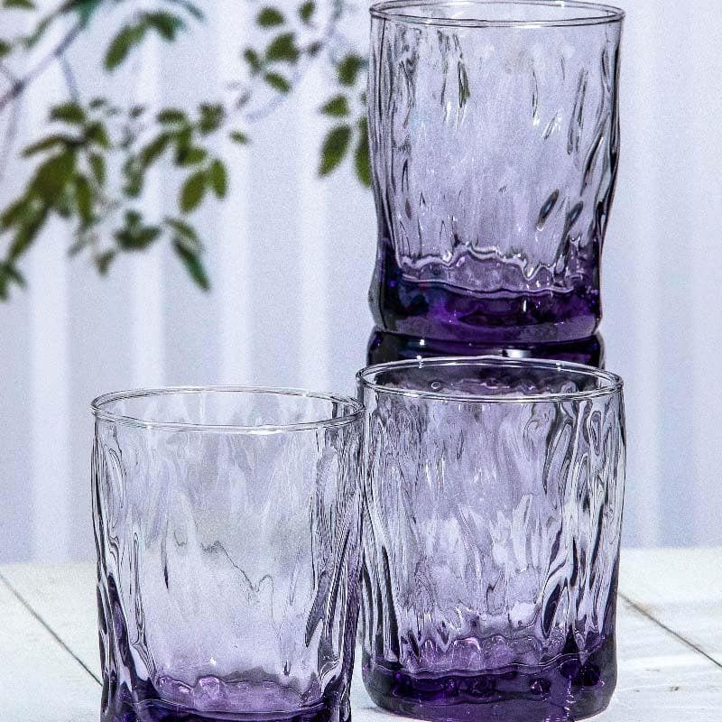 Kenzie Purple Glass Tumbler (355 ML) - Set Of Six media 3