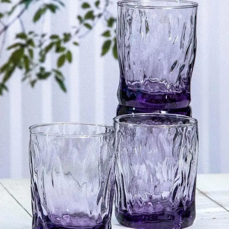 Kenzie Purple Glass Tumbler (355 ML) - Set Of Six media 3