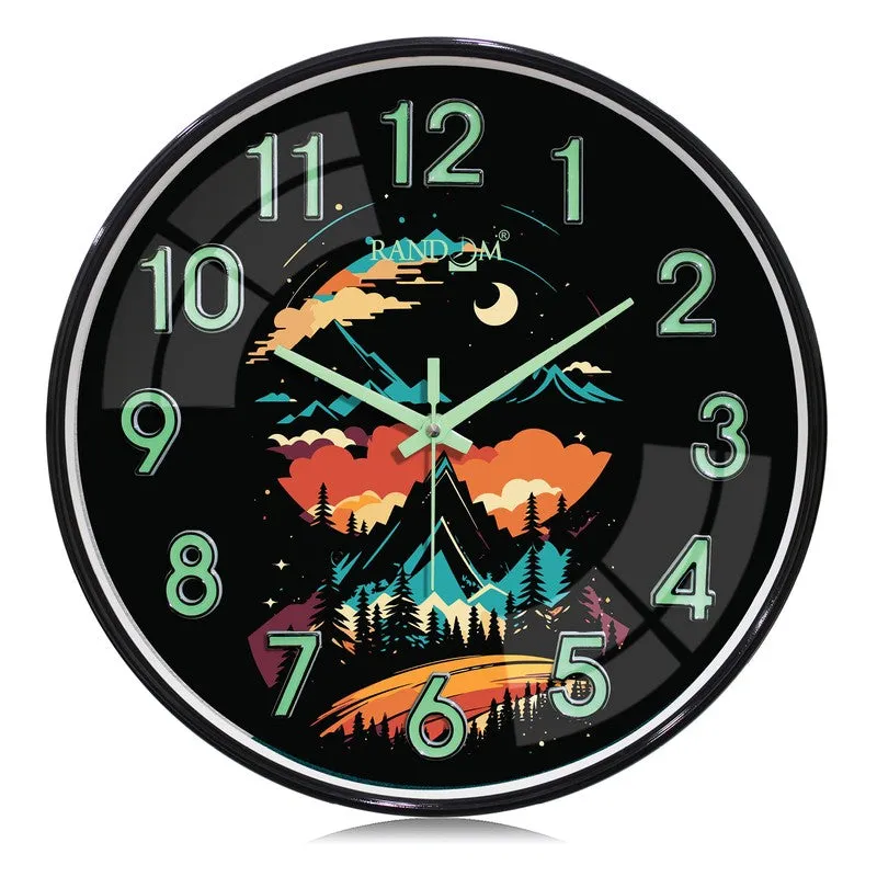 Nocten Round Modern Plastic Wall Clock - Black media 3