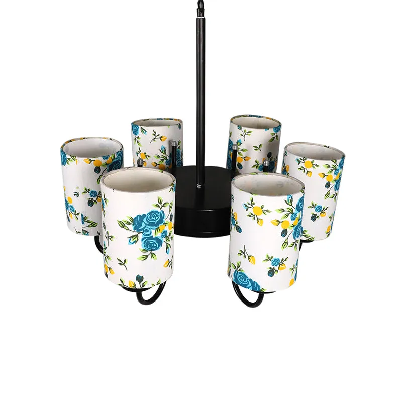 Blue Fleur Cylindrical Viya Ceiling Lamp media 4