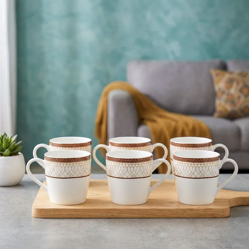 Brew Bone China Tea Cup (180 mL Each) - Set Of Six media 1