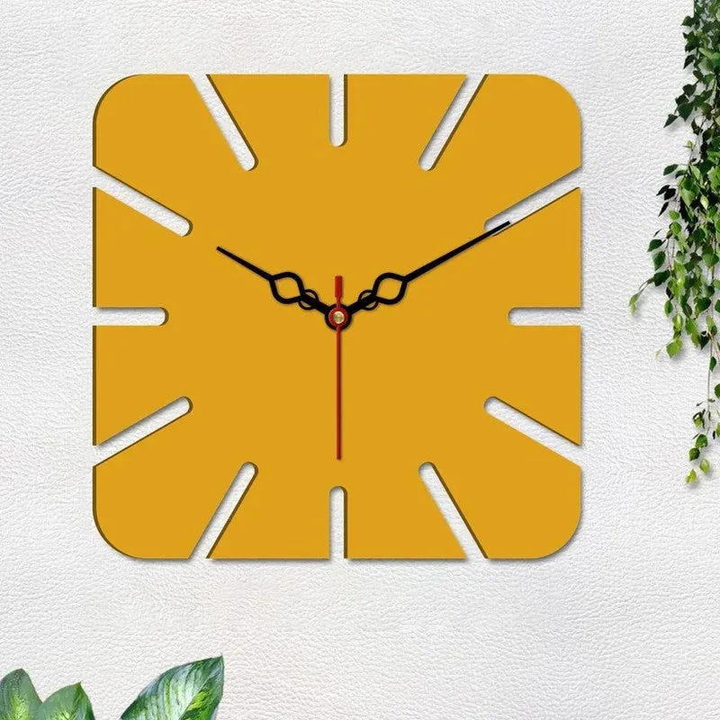 Sharp Edge Square Wooden Wall Clock media 5