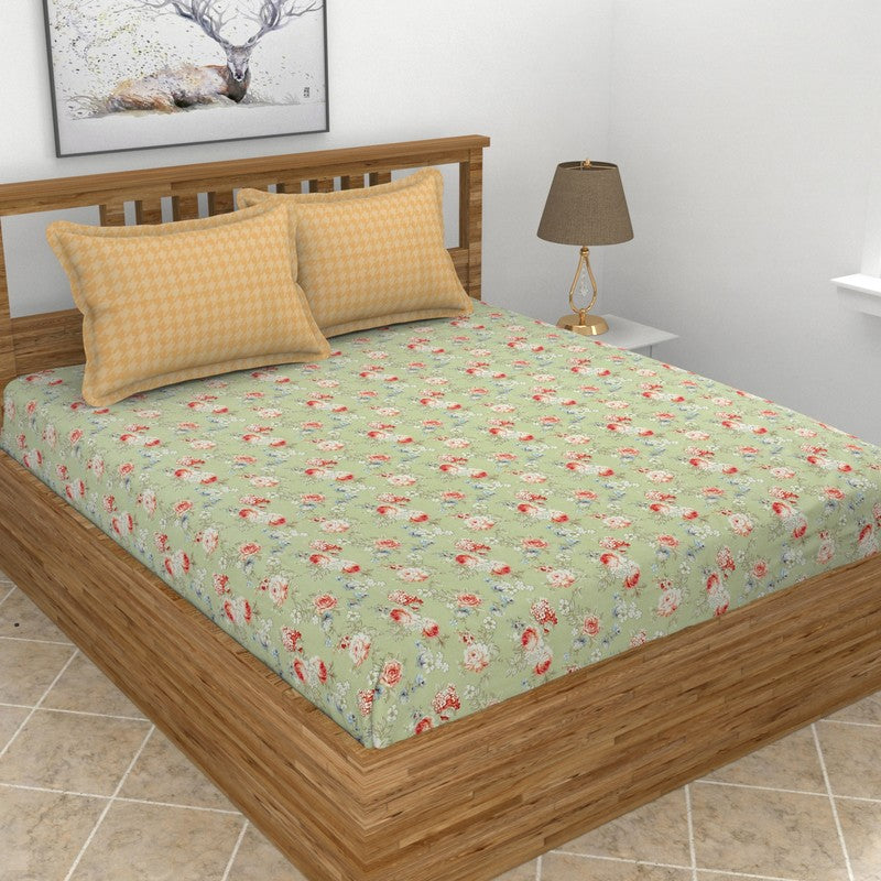 Prism Nest I King Microfiber Bedsheet - 150 GSM