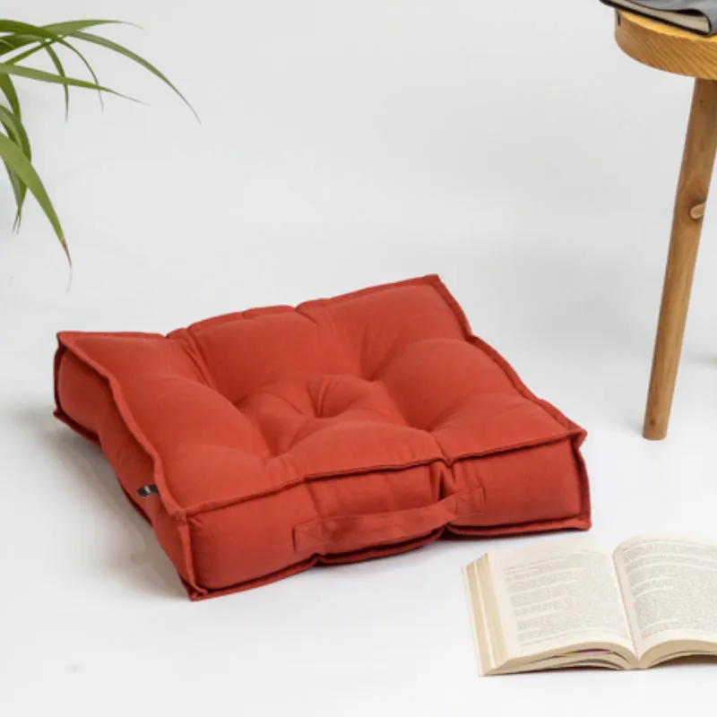 Tara Floor Cushion - Terracotta Brown media 1