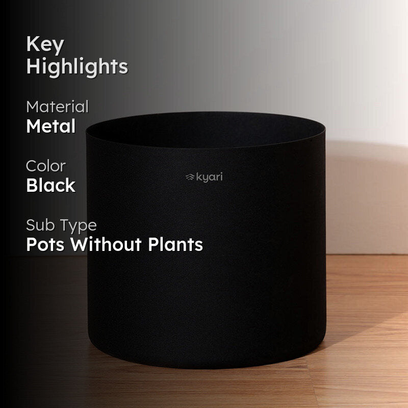 Kyari Zen Black Metal Planter media 2