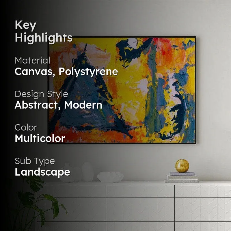 The Vibrant Colours Canvas Wall Painting - Black Frame media 2