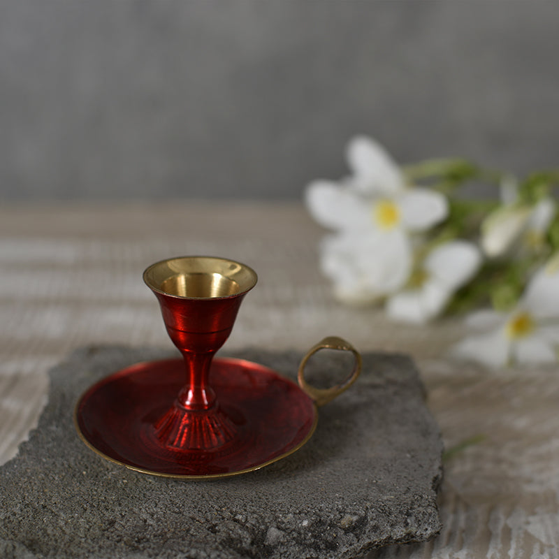 Victorian Charm Brass Candle Holder media 3