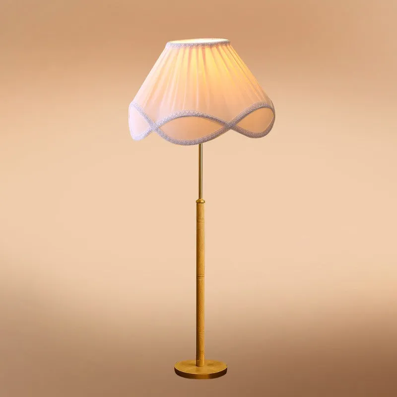 Maple Glow Wooden Floor Lamp - White media 6