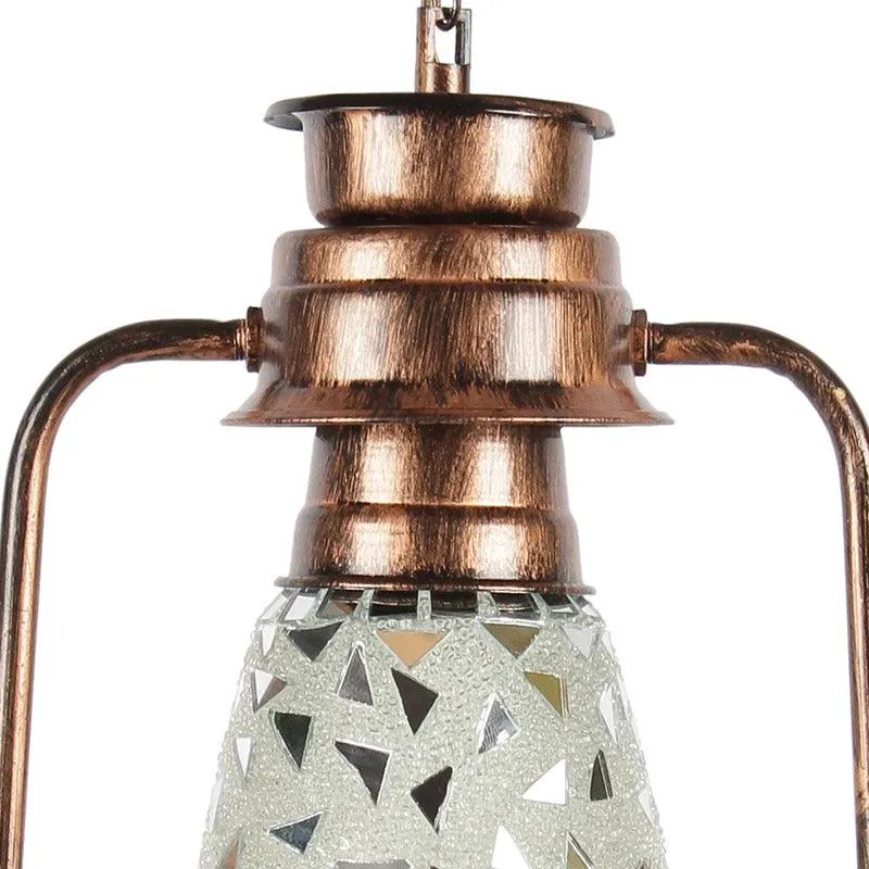 Dvija Mosaic Lantern Glass Ceiling Lamp - Copper media 6