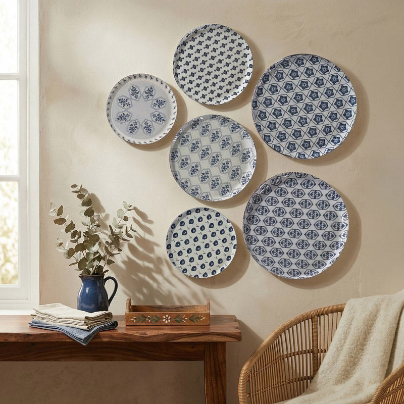Indiora Luxe Metal Wall Plates - Set Of Six