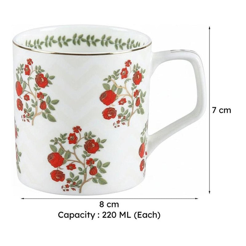 India Circus Poppy Pops Bone China Mug (220 mL Each) - Set Of Six media 8