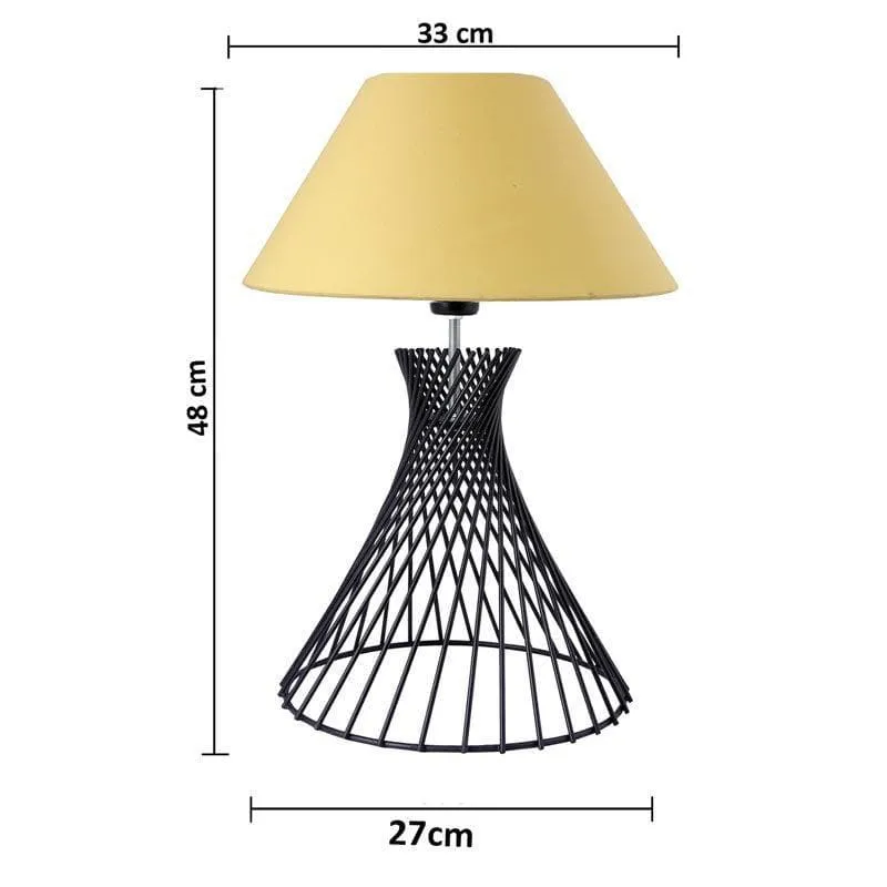 Spiral Affairs Fabric Table Lamp - Yellow media 6