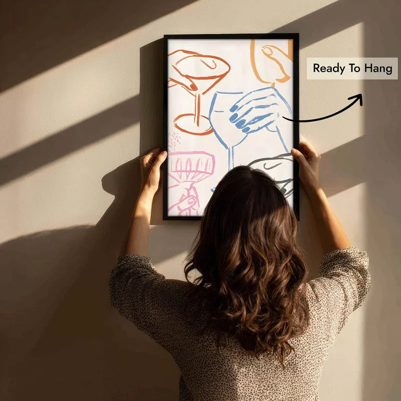 Wine Splash Archival Canvas Wall Art - Black media 6