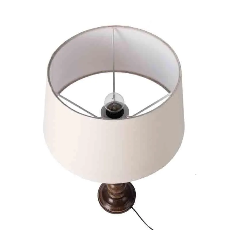 Earthie Fabric Table Lamp - White media 6