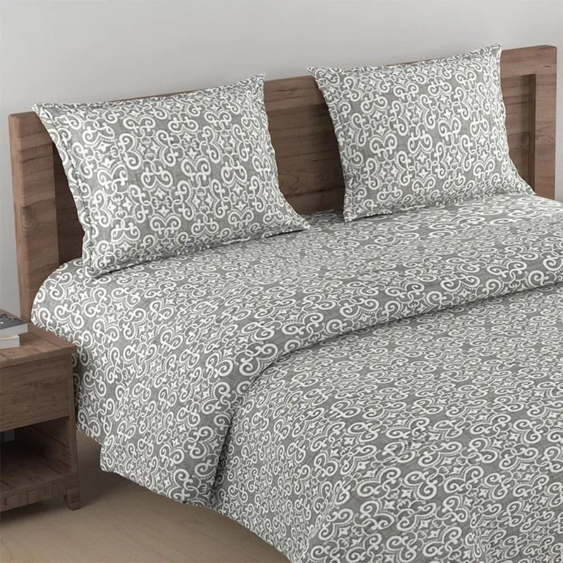Swayam Daksha Ethnic Bedding Set - Grey media 3