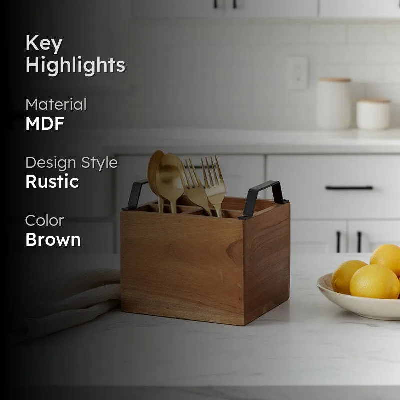 RusticServe MDF Cutlery Stand media 2