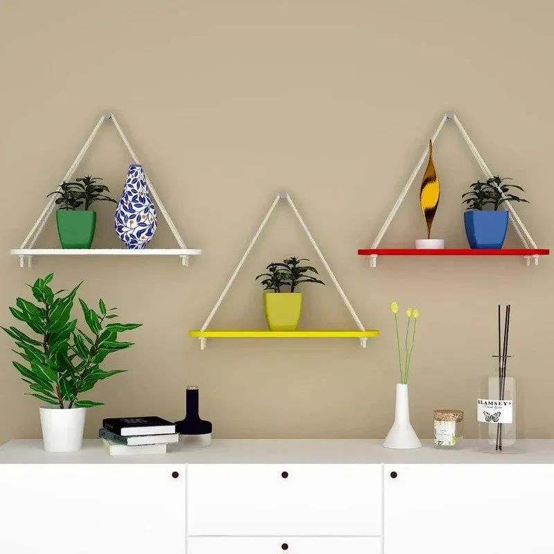 Vivid Nest (MDF,Wood) Shelves - Set Of Three media 1