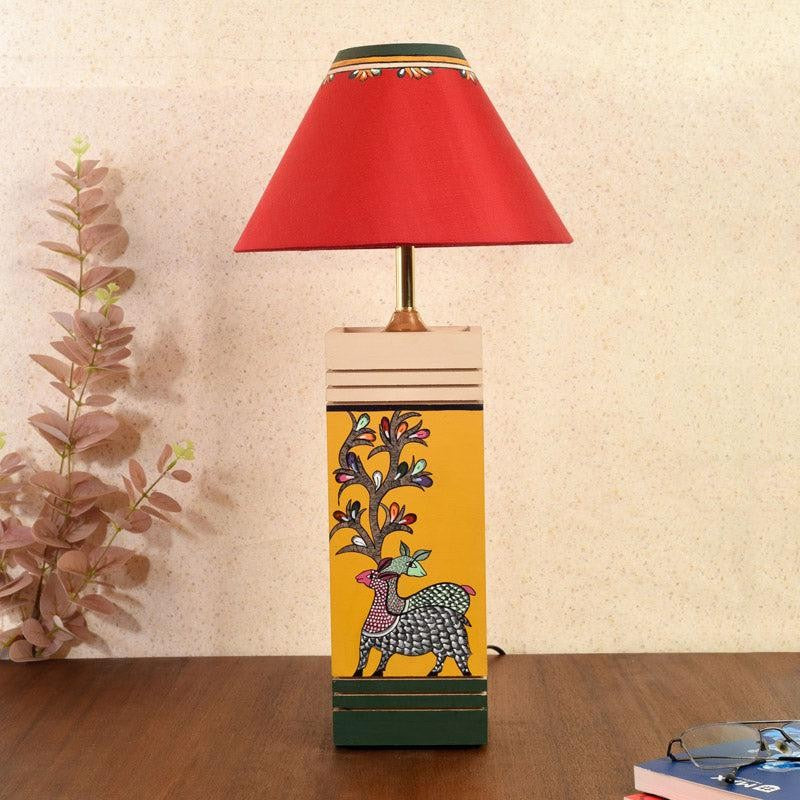 Indubhushan Wooden Table Lamp - Multicolor media 3
