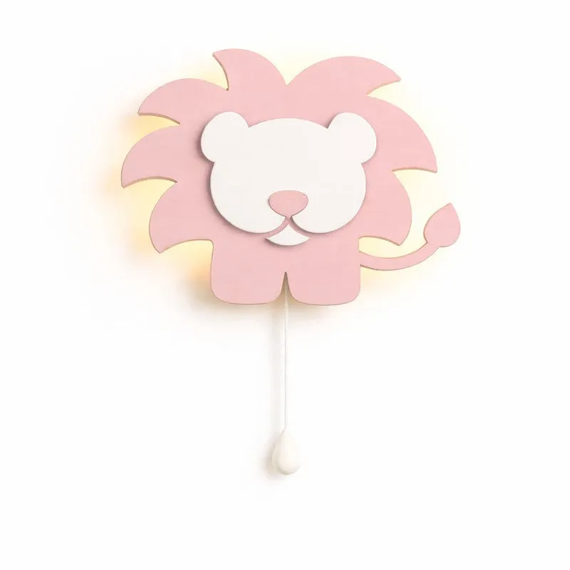 Pureva Lion Battery Operated MDF Wall Lamp - Pink media 3