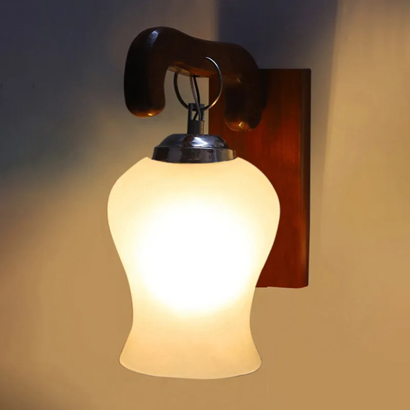 Klarion Glass & Wooden Wall Lamp media 5