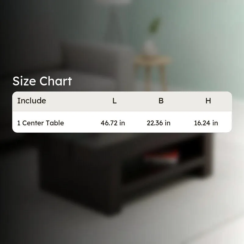 Cavero Sheesham Wooden Center Table - Black media 9