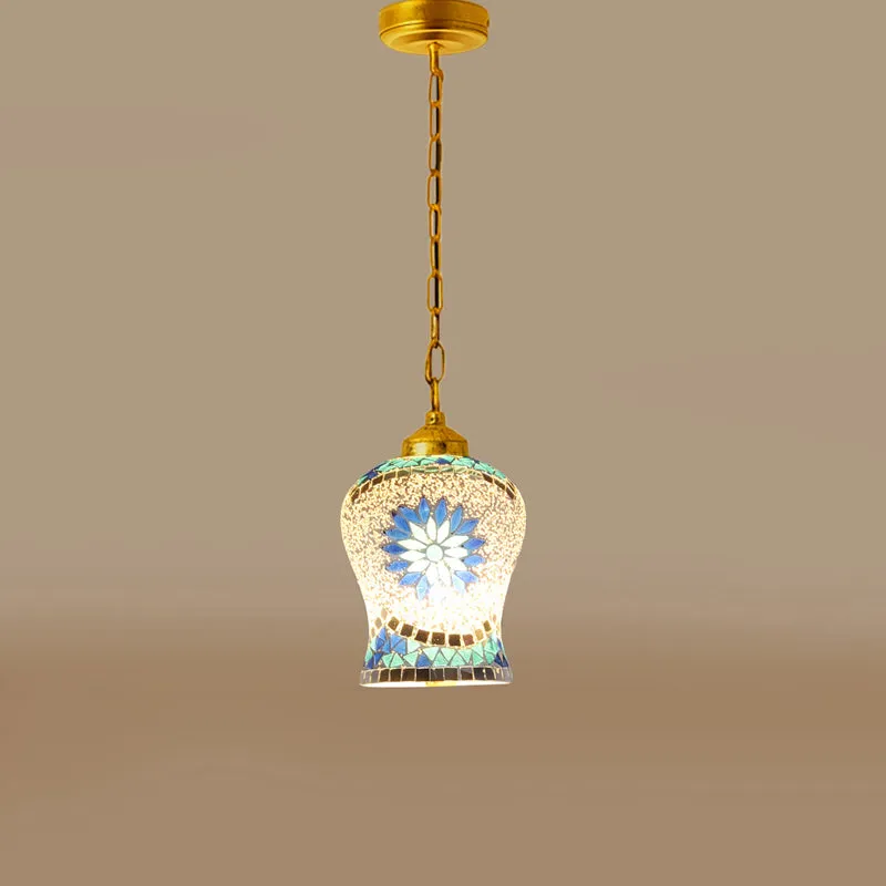 Mosaic Sky Metal & Glass Ceiling Lamp media 5