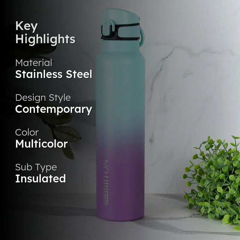 Magi Hot & Cold Thermos Water Bottle (Purple & Light Blue) - 1000mL media 2